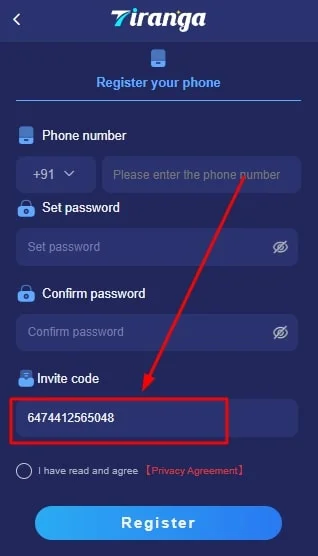 Add Invite Code